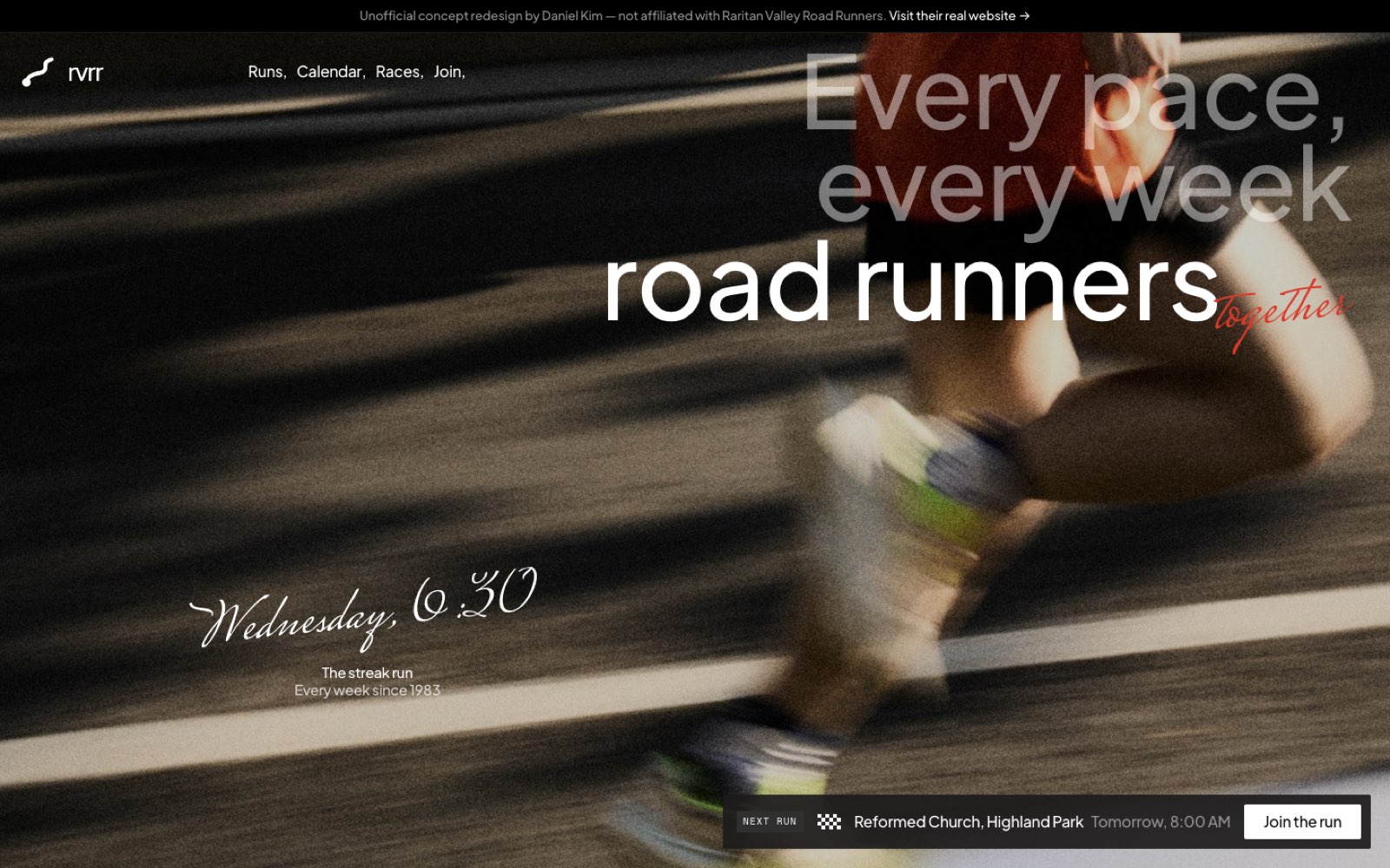 Raritan Valley Road Runners home page