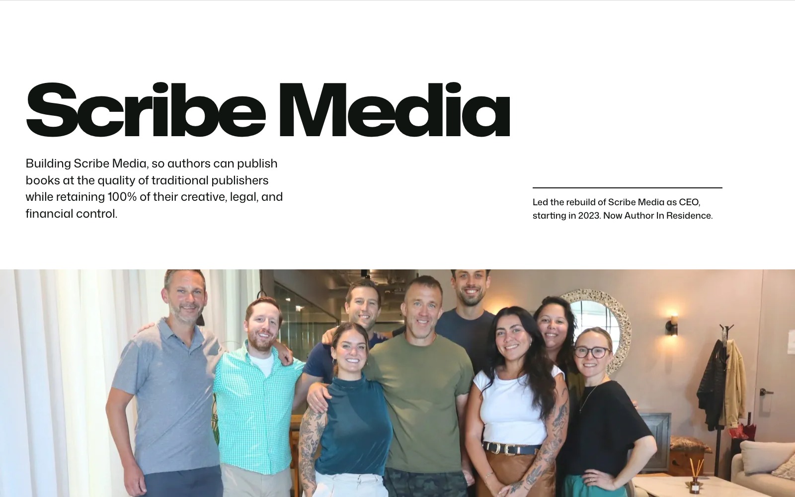 Eric Jorgenson redesign: Scribe Media