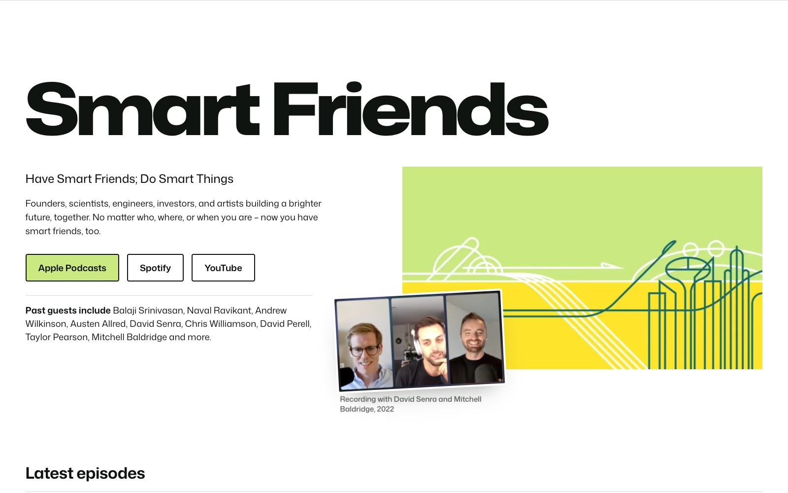 Eric Jorgenson redesign: Smart Friends podcast