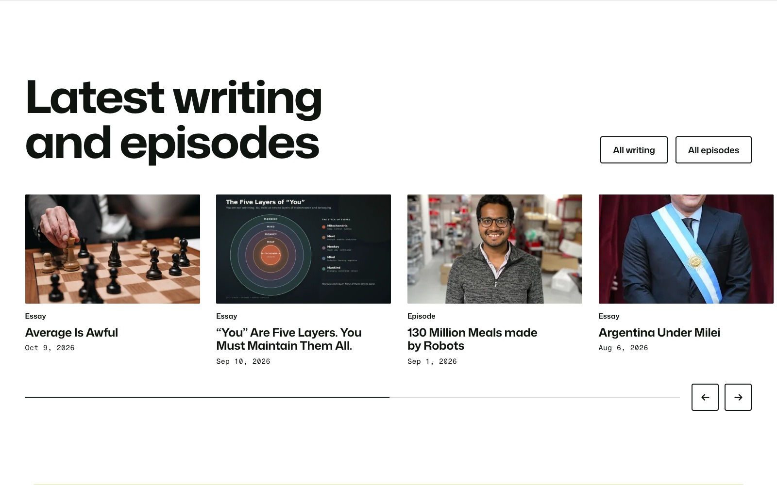 Eric Jorgenson redesign: Latest writing