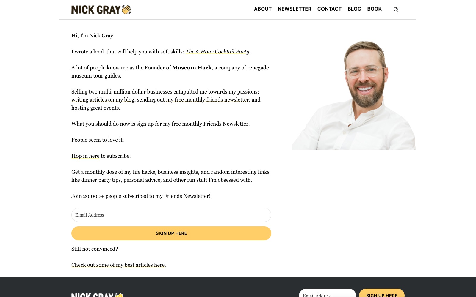 Nick Gray's original site: home page