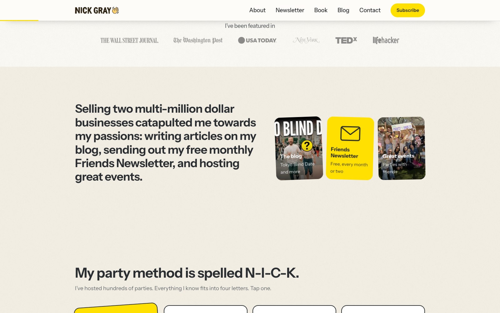 Nick Gray redesign: Press and what he does